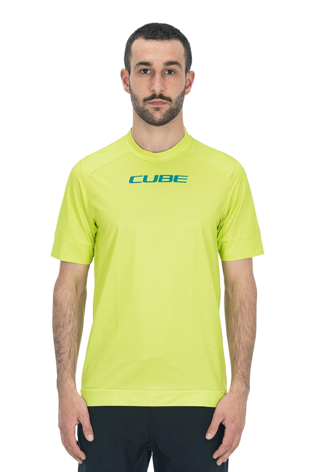 CUBE ATX Rundhalstrikot kurzarm lime - Image 2