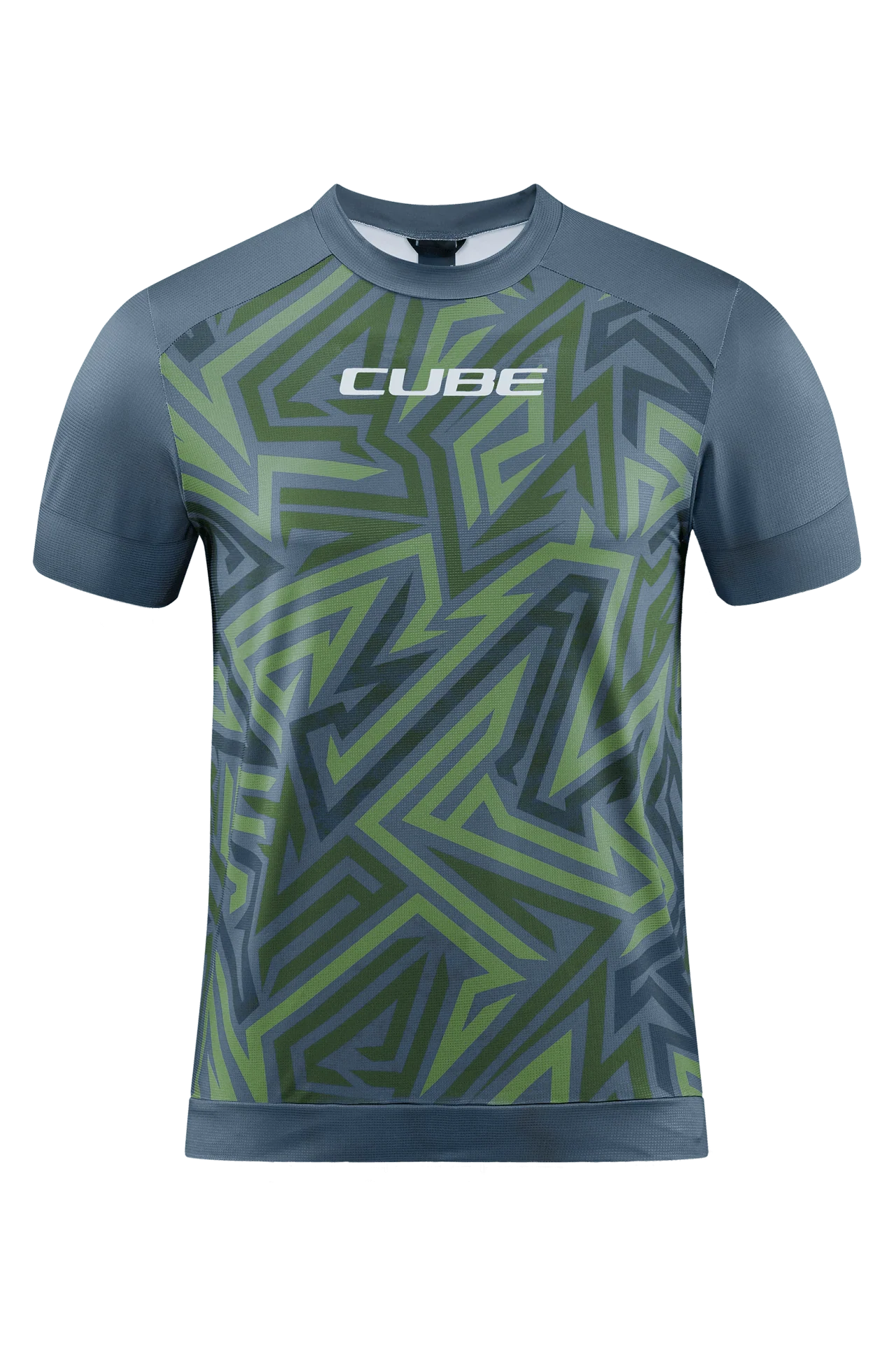 CUBE ATX Rundhalstrikot TM kurzarm olive´n´grey