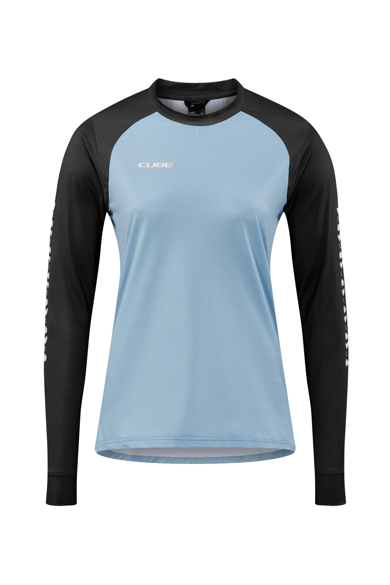 CUBE ATX WS Rundhalstrikot langarm blue´n´black