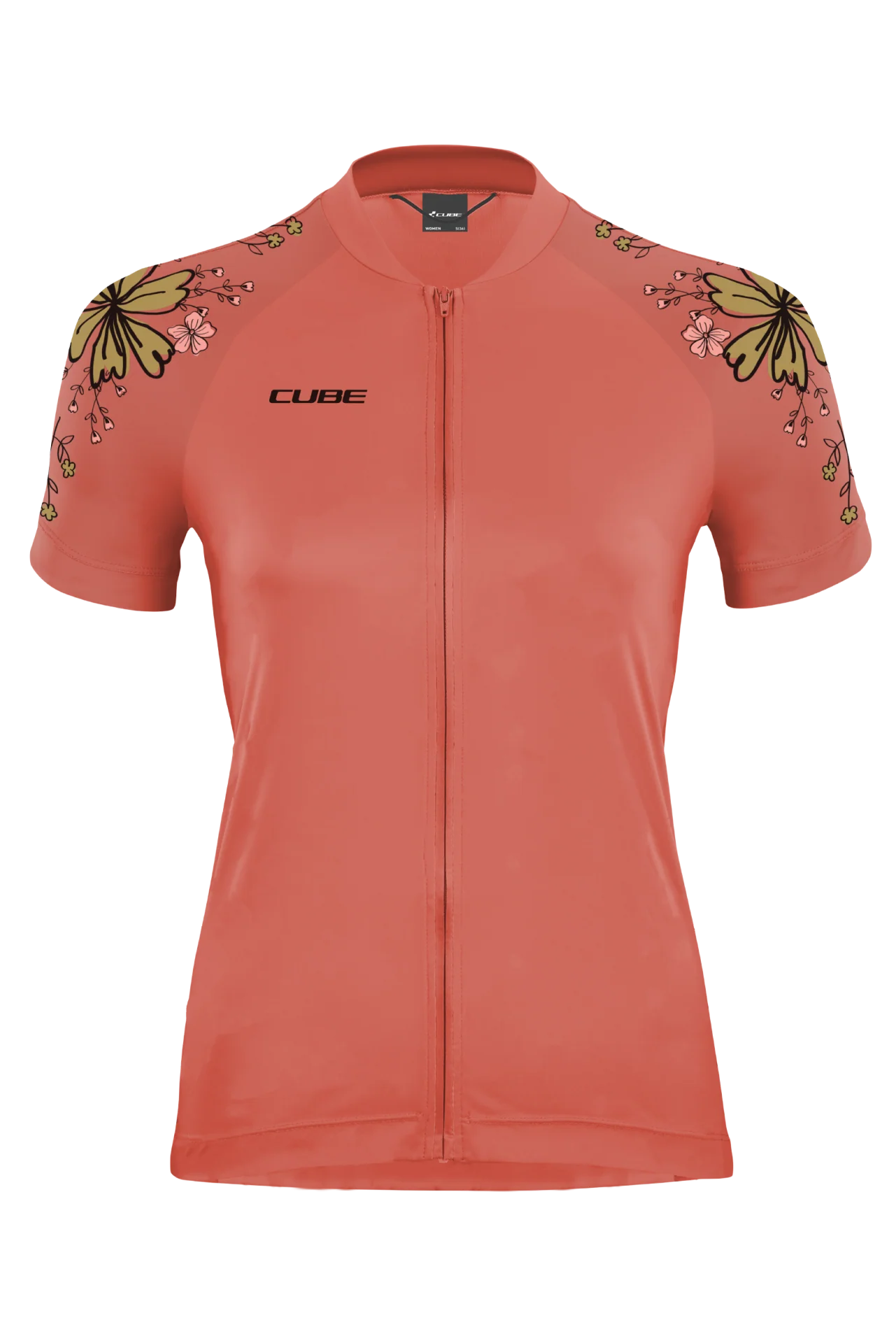 CUBE ATX WS Trikot Full Zip CMPT kurzarm coral