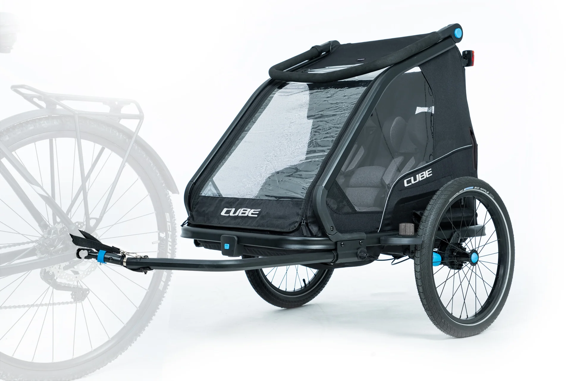 CUBE Kinder FahrradanhÀnger Double CMPT black - Image 3