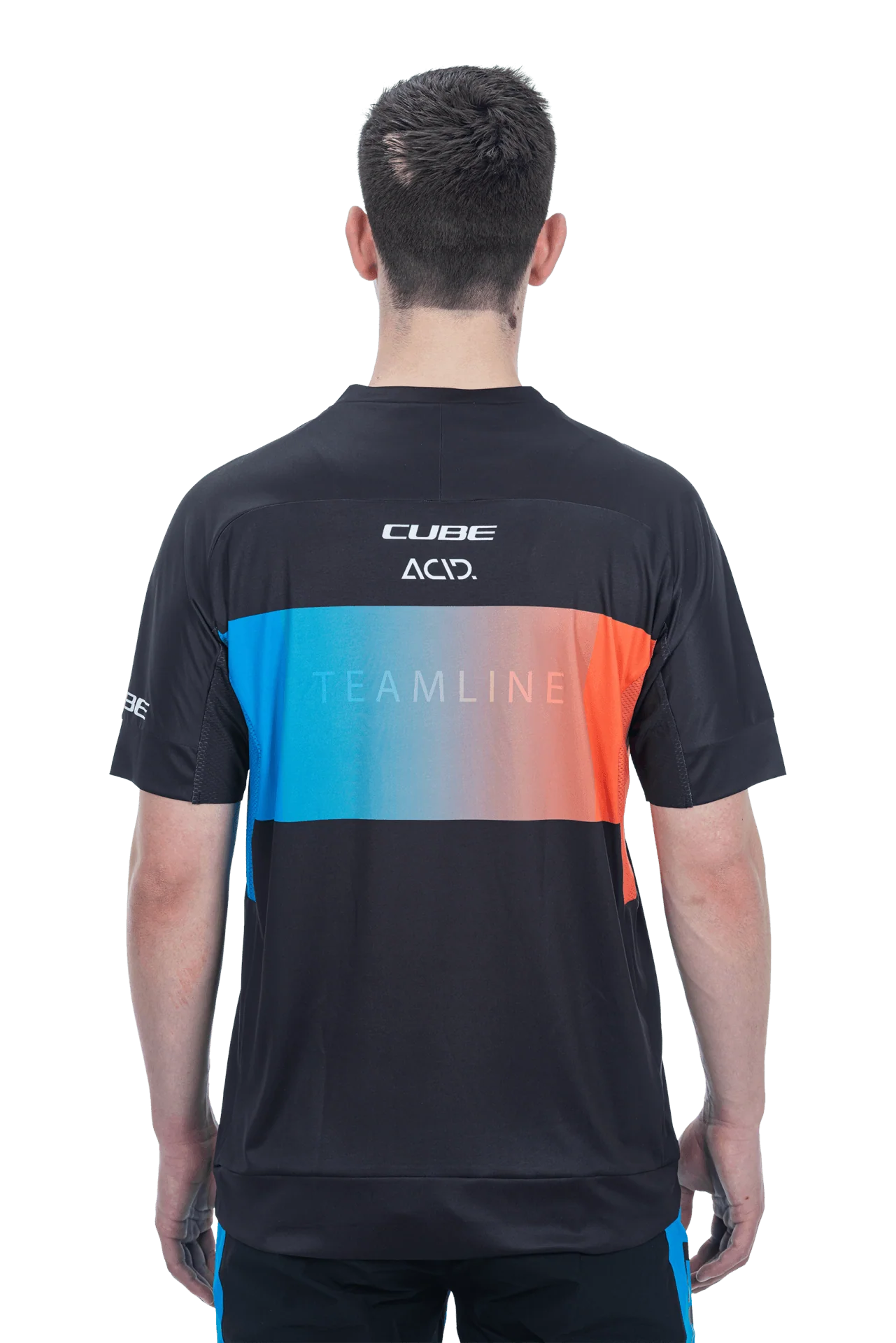 CUBE TEAMLINE Rundhalstrikot kurzarm black´n´blue´n´red - Image 3