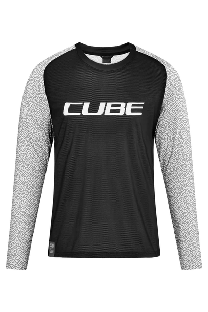 CUBE VERTEX Rundhalstrikot langarm black